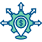 Growth and expansion strategy Icon